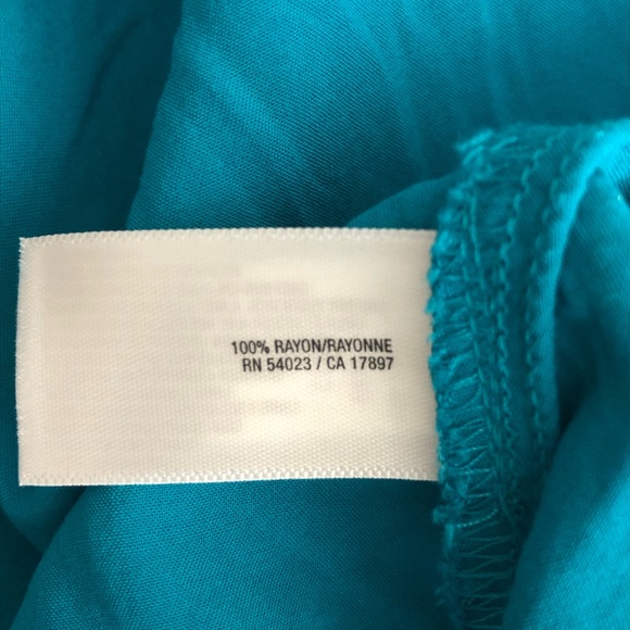 Old Navy Turquoise Sleeveless Dress Size XL Ruffle Details Flowy Lightweight - Picture 10 of 13